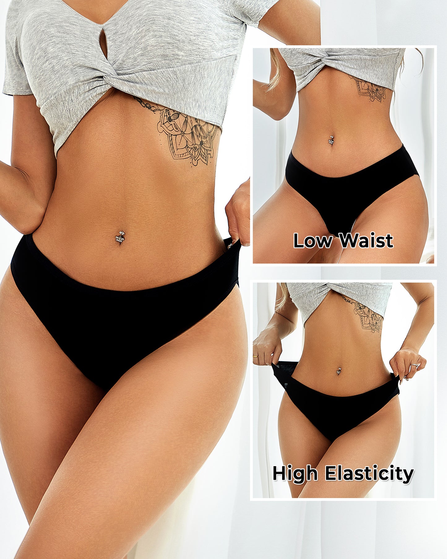 Finetoo 5 Pack Cotton Underwear for Women