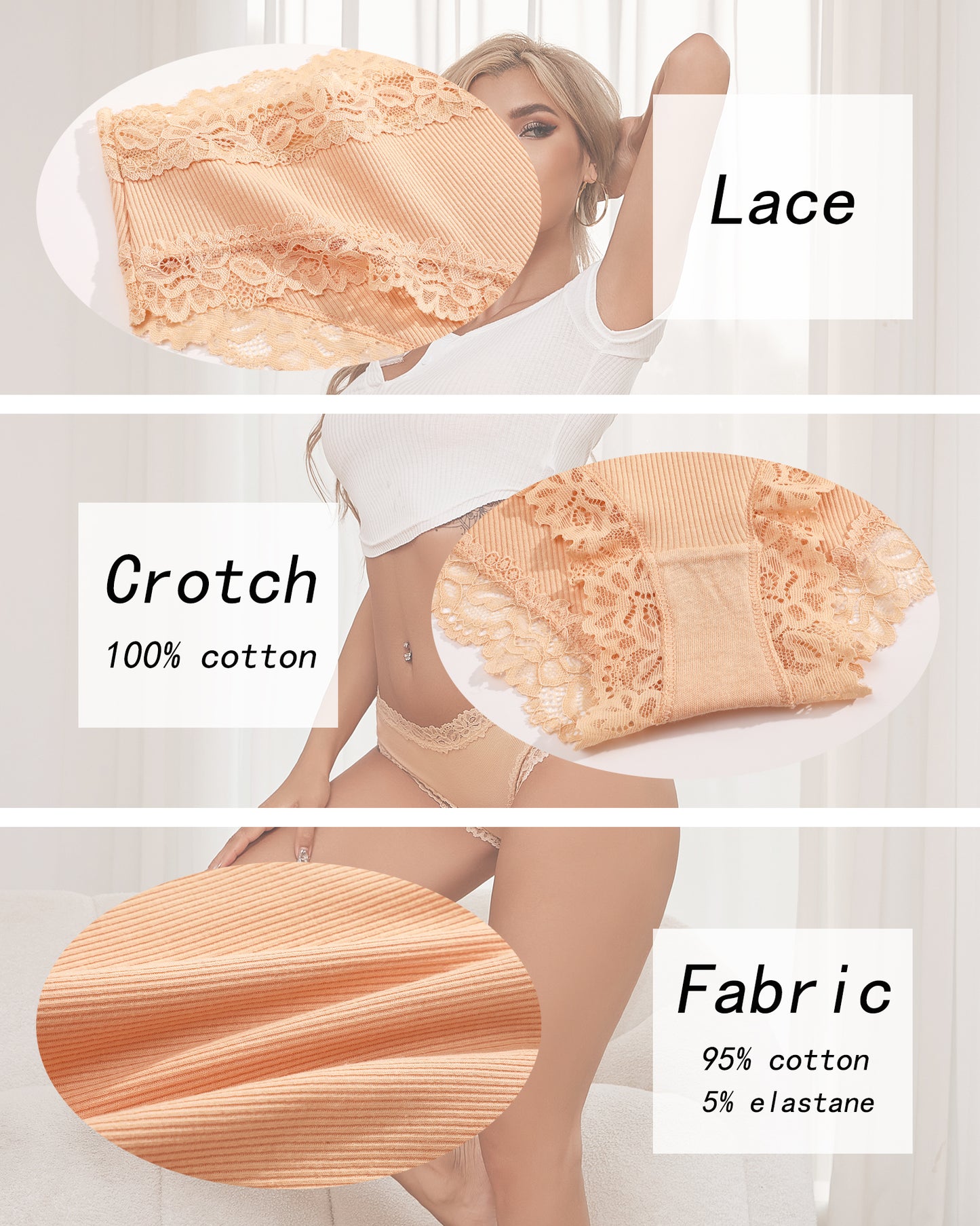 6 Pcs Cotton Underwear