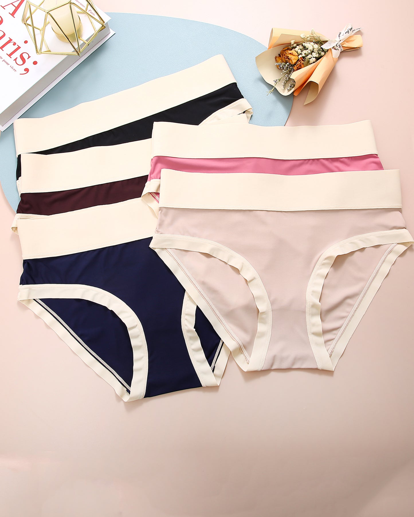 5pack Seamless High Waist Underwear