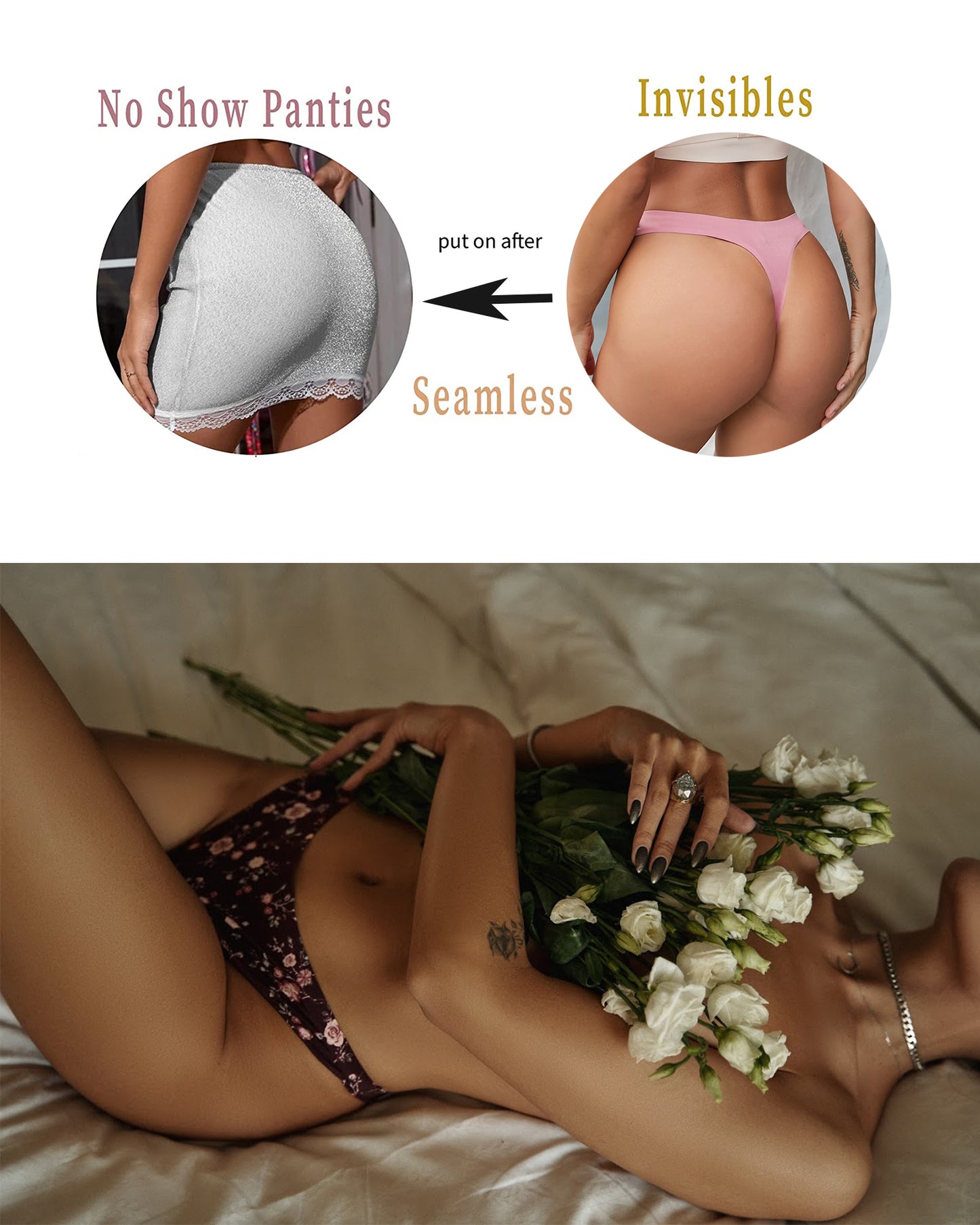 5pcs Seamless Thongs