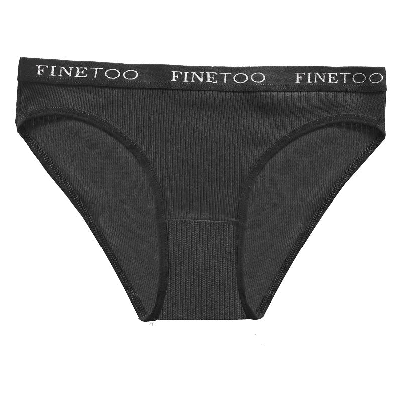 FINETOO Women's Cotton Briefs Women's Panties Sexy Female Underpants Solid  Color Panty Intimates Women Underwear M-2XL 3PCS/Set