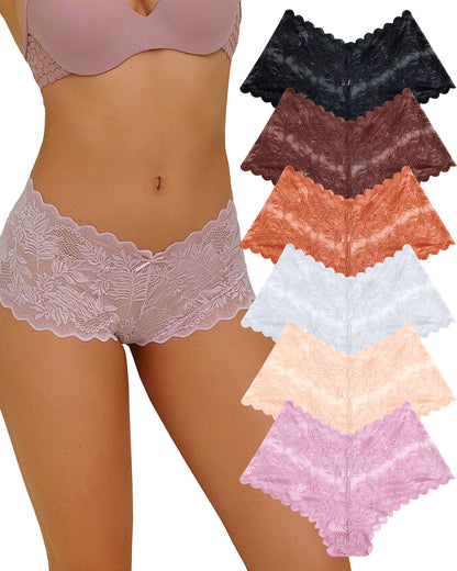 6 Pack Lace Underwear For Women