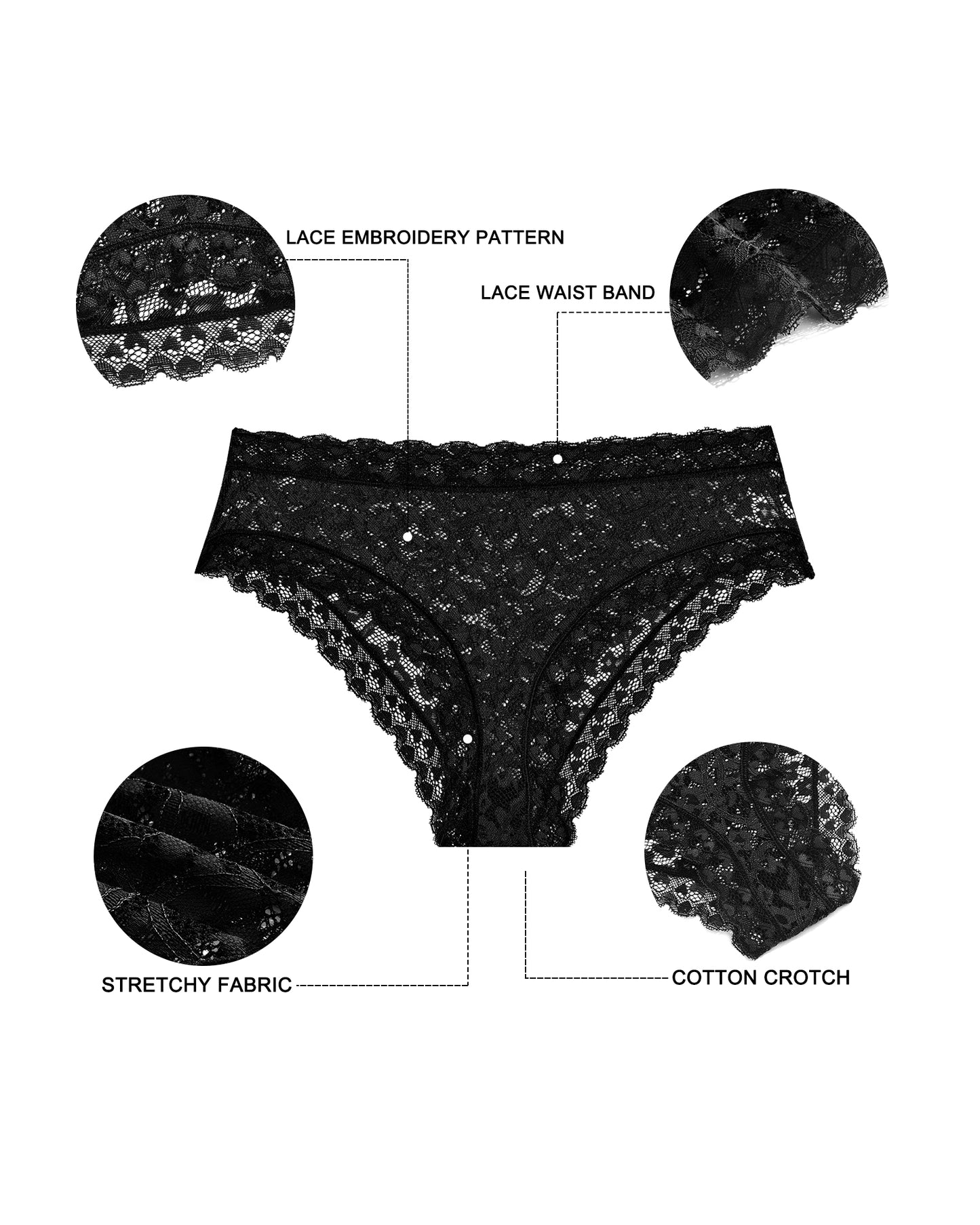 Lace Underwear For Women Soft Cheeky Panties