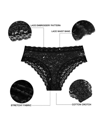 Lace Underwear For Women Soft Cheeky Panties