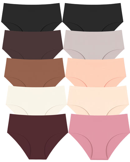 10 Pack Seamless Underwear for Women No Show Panties