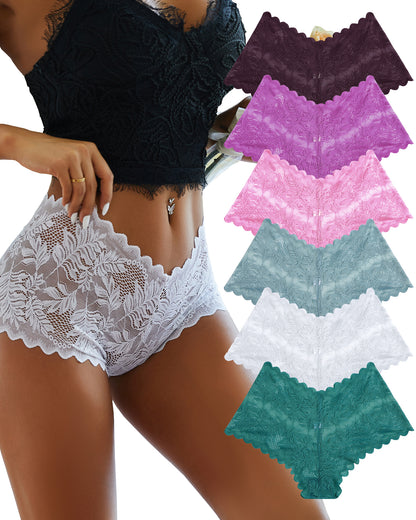6 Pack Lace Underwear For Women