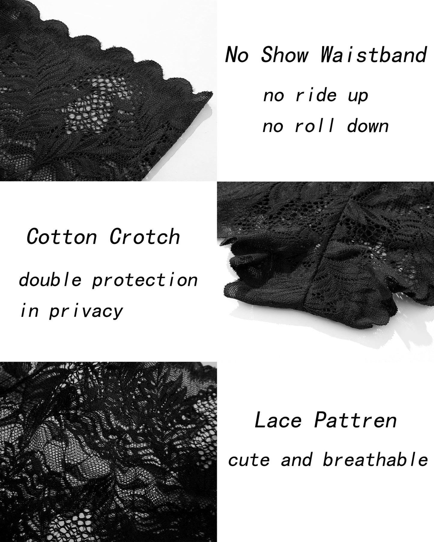 6 Pack Lace Underwear For Women