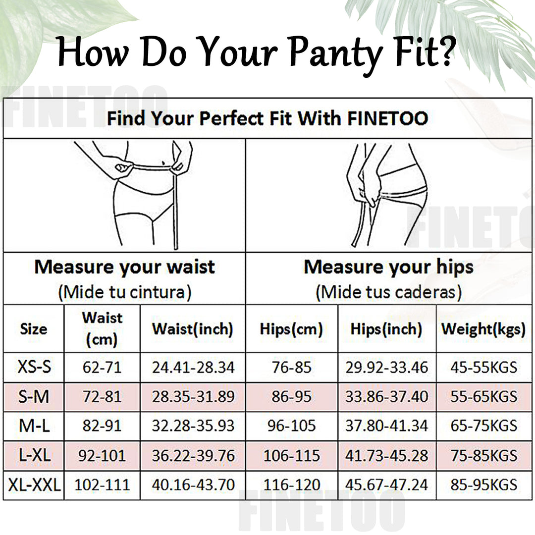 Finetoo 6 Pack Seamless Thongs