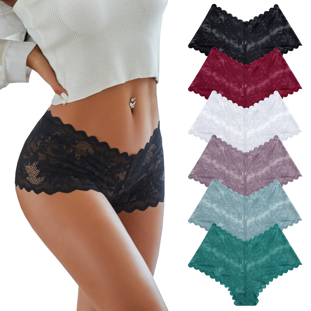 FINETOO 6 Pack Lace Underwear