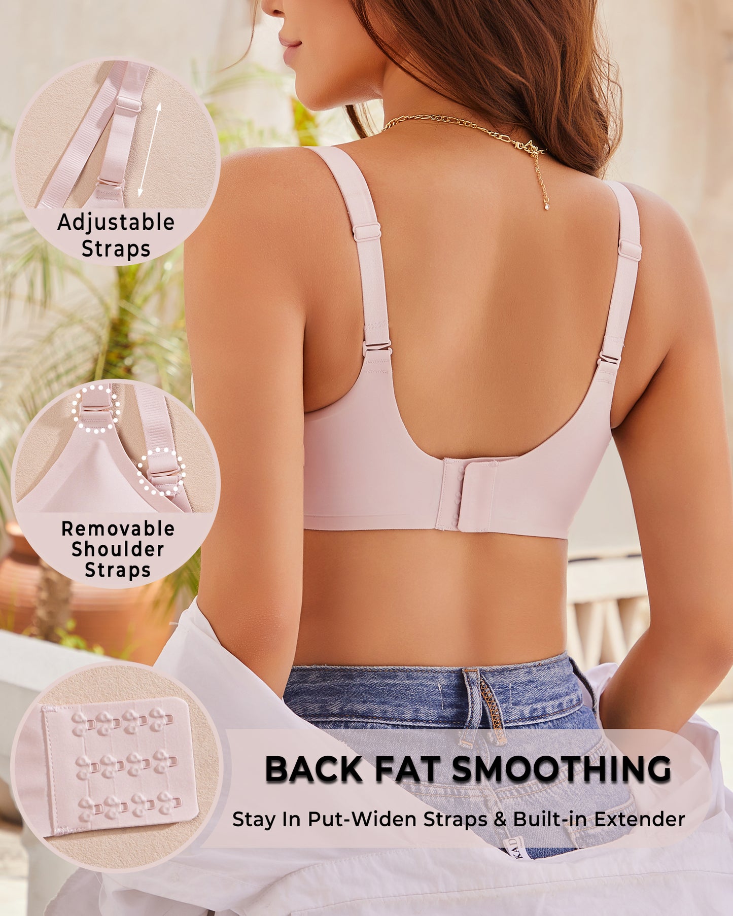 Finetoo Lace Seamless Bras for Women