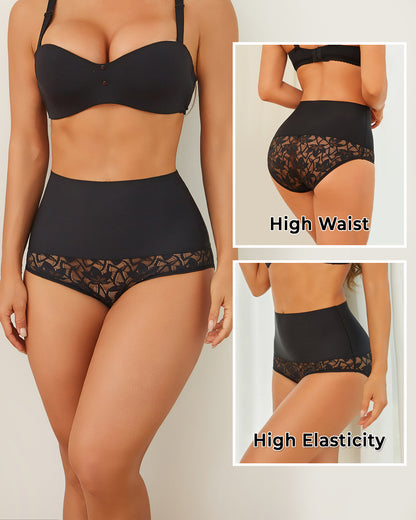 Finetoo 3 Pack Shapewear for Women Tummy Control High Waisted Panties