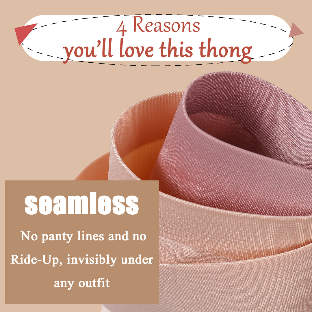 Finetoo 6 Pack Seamless Thongs