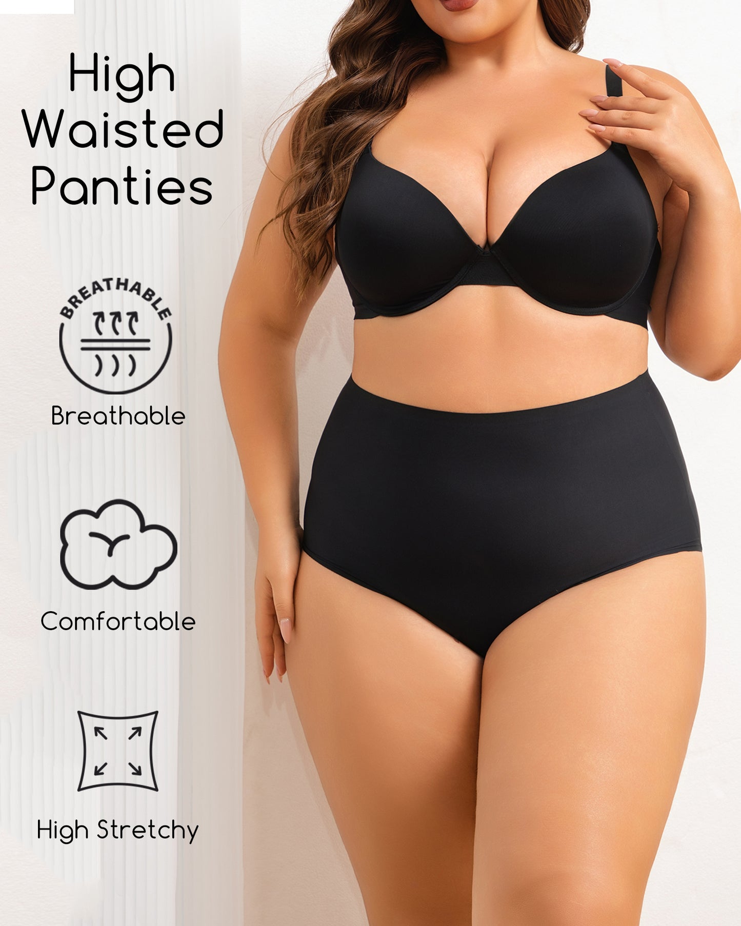 Finetoo 5 Pack High Waisted Seamless Underwear for Women