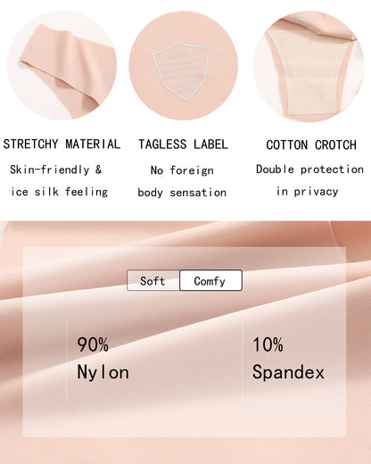 Seamless Underwear for women No Show 7 Pack
