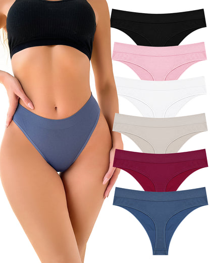 6pcs seamless thongs