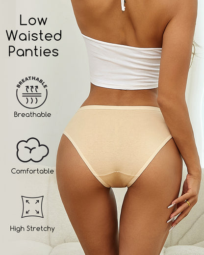 Finetoo 5 Pack Cotton Underwear for Women