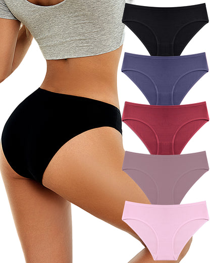 Finetoo 5 Pack Cotton Underwear for Women