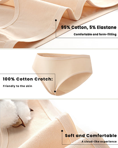 Finetoo 5 Pack Cotton Underwear for Women