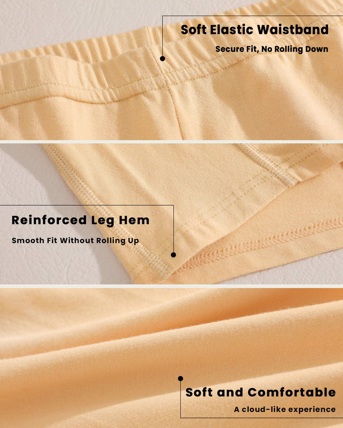 Finetoo Cotton Boy Shorts Panties 3 Pack