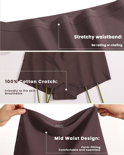 5Pcs Seamless Boy Shorts Underwear for Women