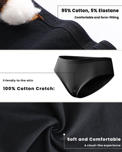 Finetoo 10 Pack Cotton Underwear for Women Hipster Panties Cheeky