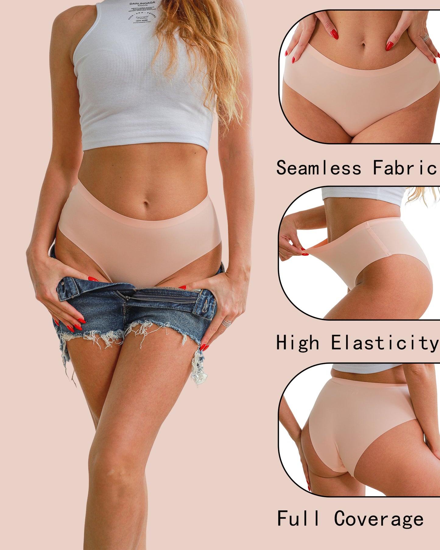 10 Pack Seamless Underwear for Women No Show Panties