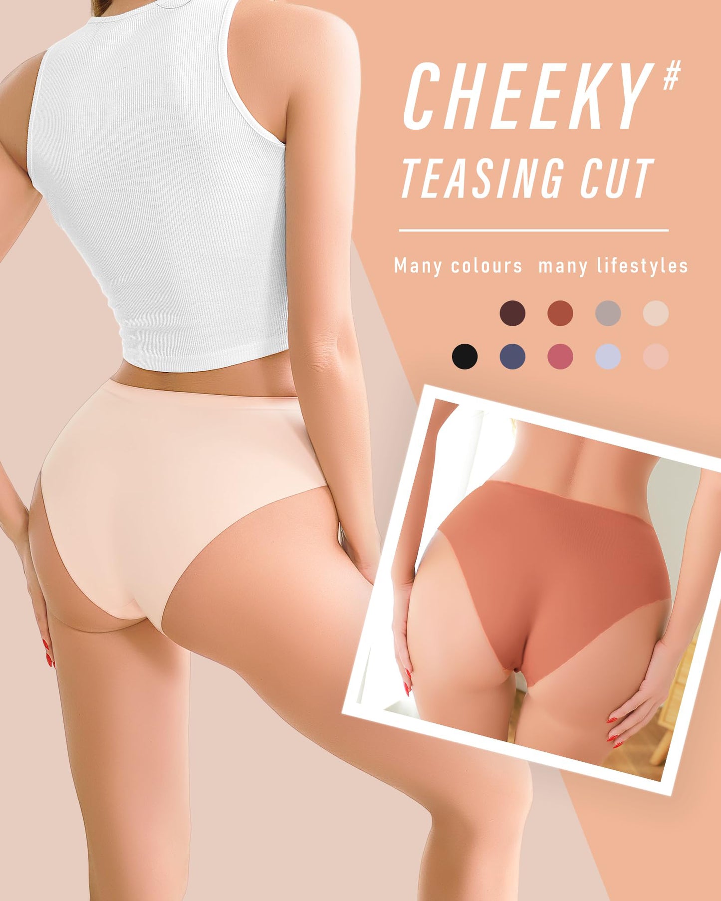 10 Pack Seamless Underwear for Women No Show Panties