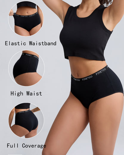 6Pack High Waist Cotton Underwear For Women