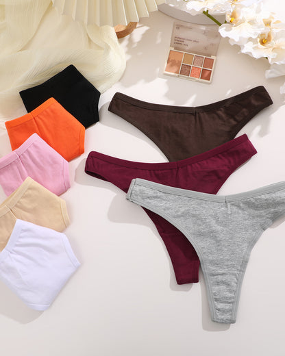 12 Pack Cotton Underwear for Women Thongs