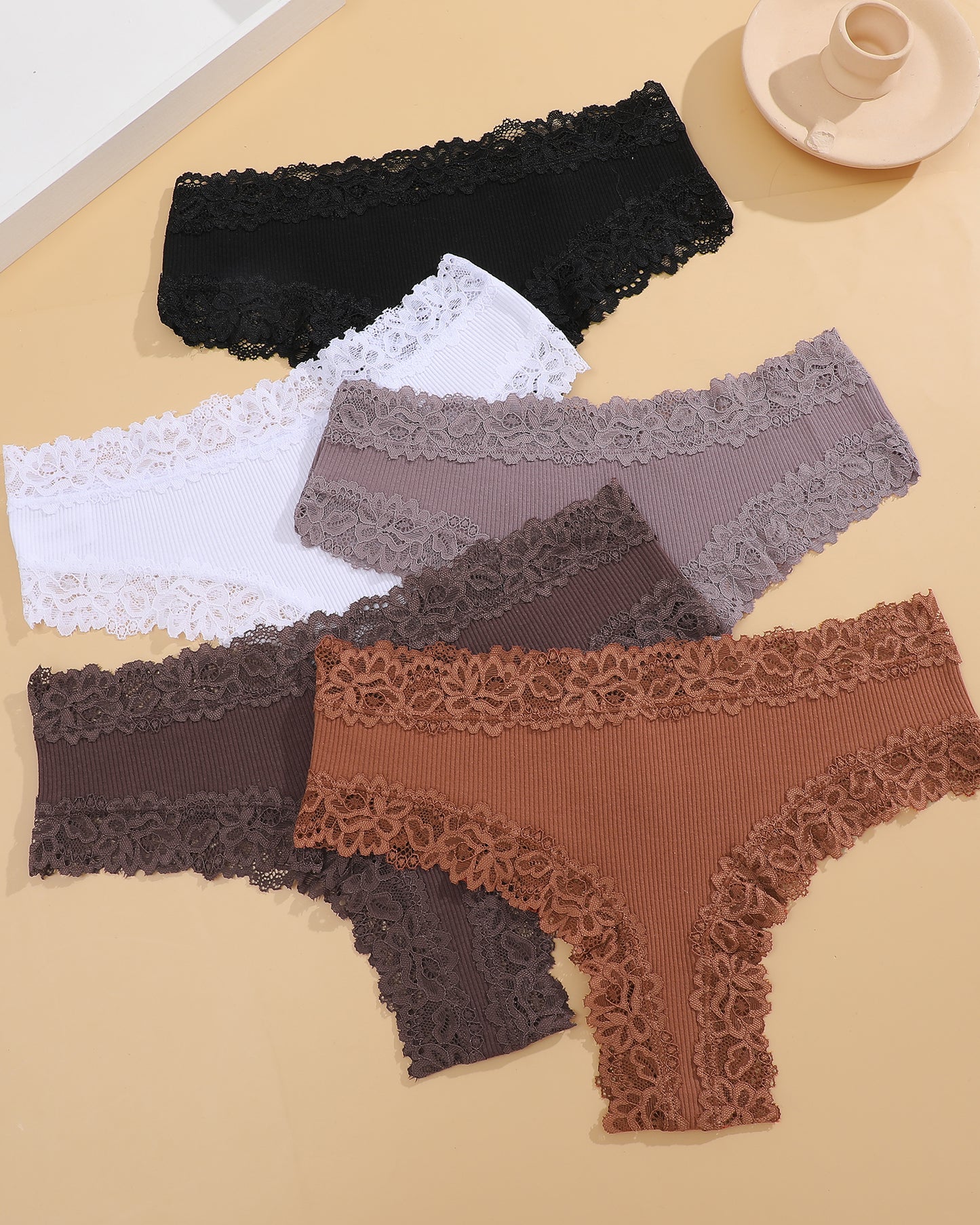 8PCS Cotton Lace Underwear