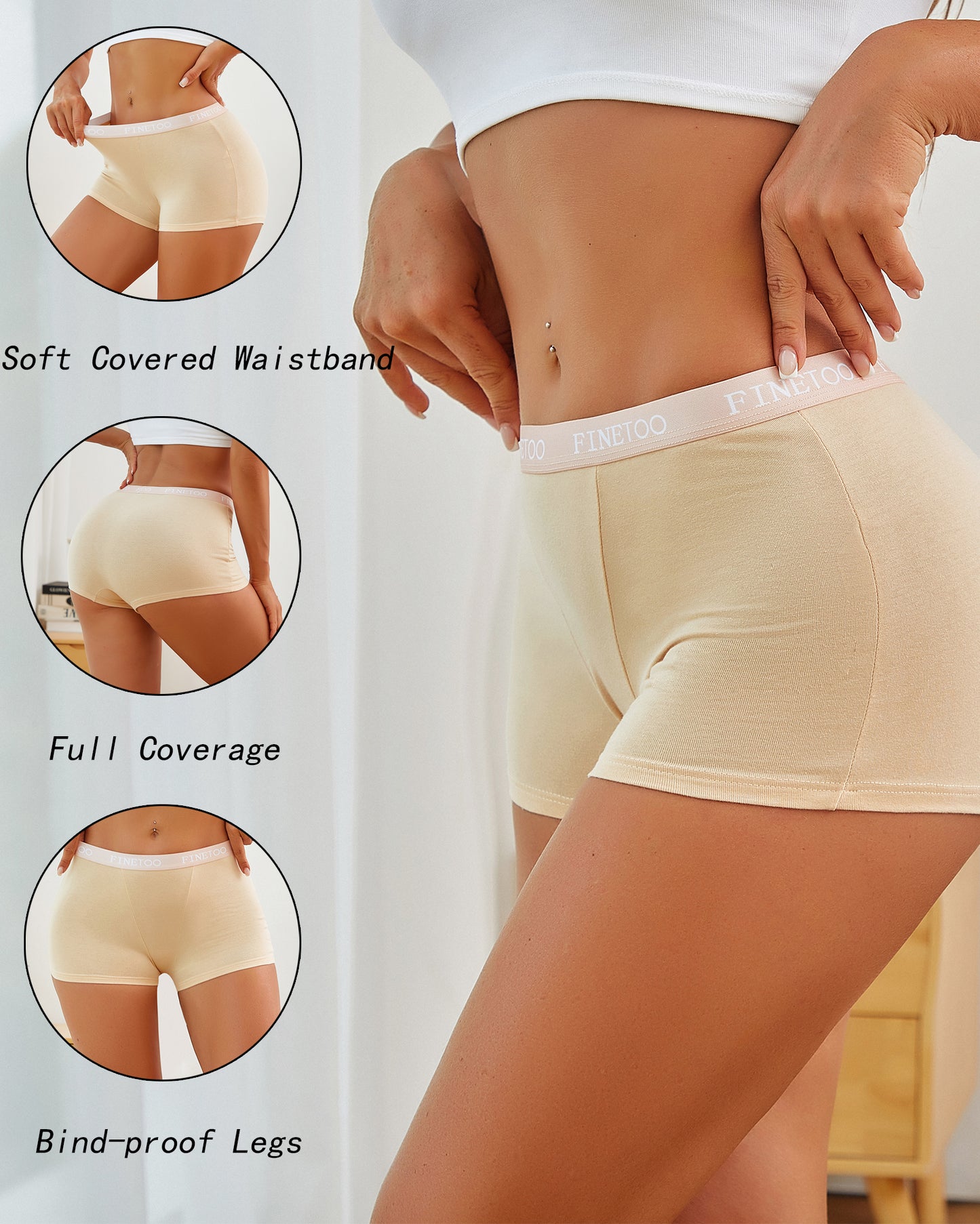 6Pcs Boyshort Underwear