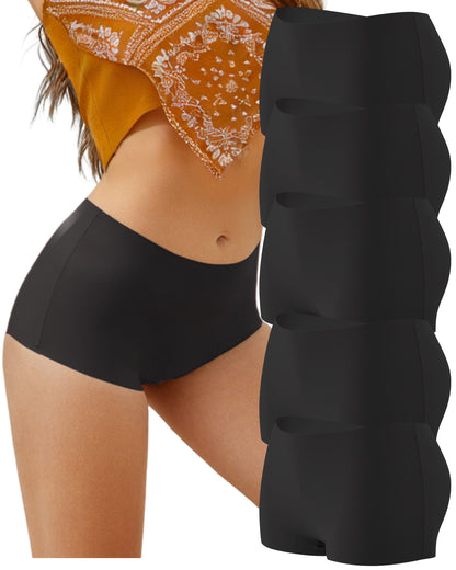 5Pcs Seamless Boy Shorts Underwear for Women