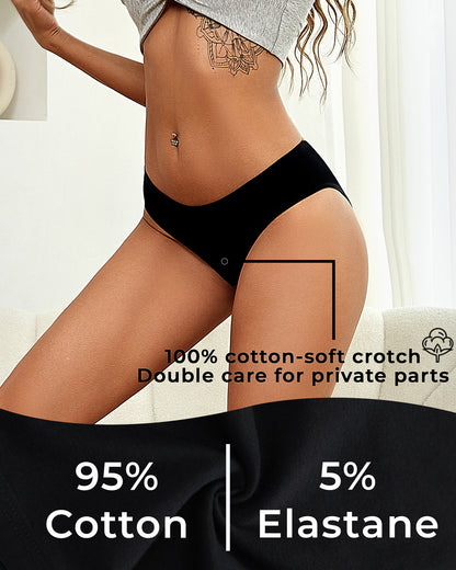 Finetoo 5 Pack Cotton Underwear for Women