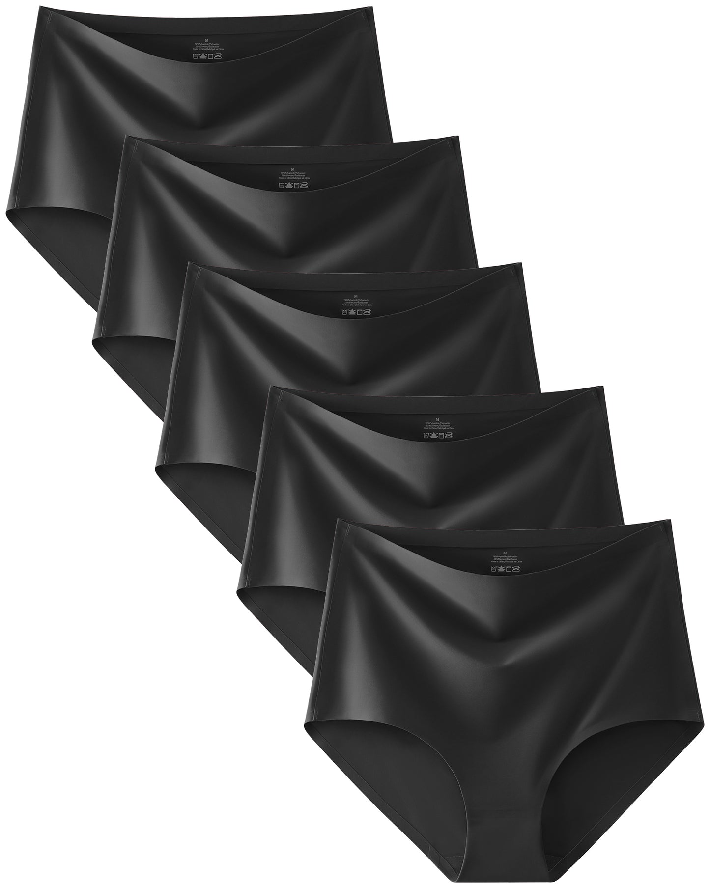 Finetoo 5 Pack High Waisted Seamless Underwear for Women Panties