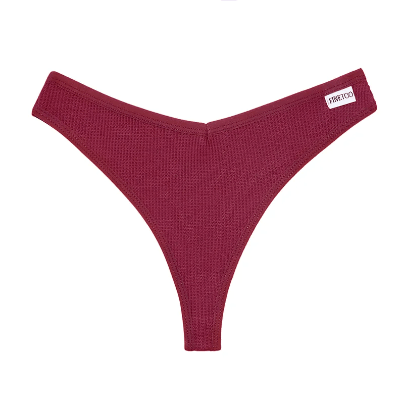 FINETOO Seamless Thongs for Women breathable Low Rise Panties