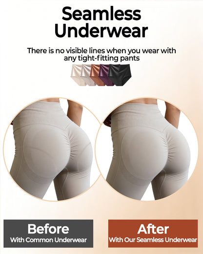 Finetoo 5 Pack High Waisted Seamless Underwear for Women Panties
